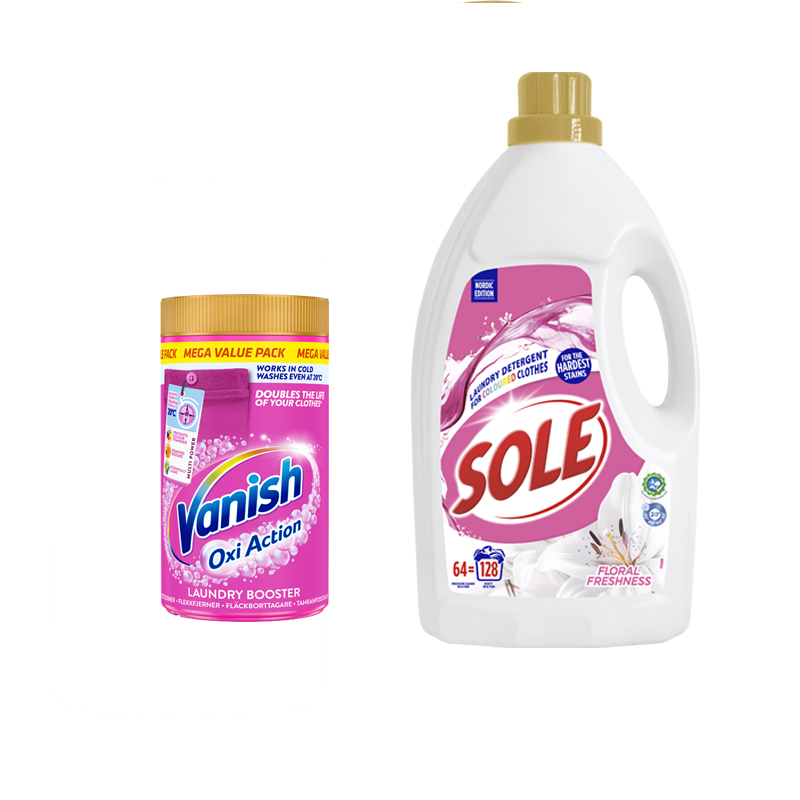 Flekkfjerner og vaskemiddel Kit