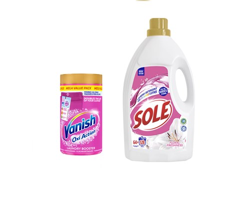 Flekkfjerner og vaskemiddel Kit