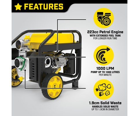 Vannpumpe 7,5 cm Clean/Dirty