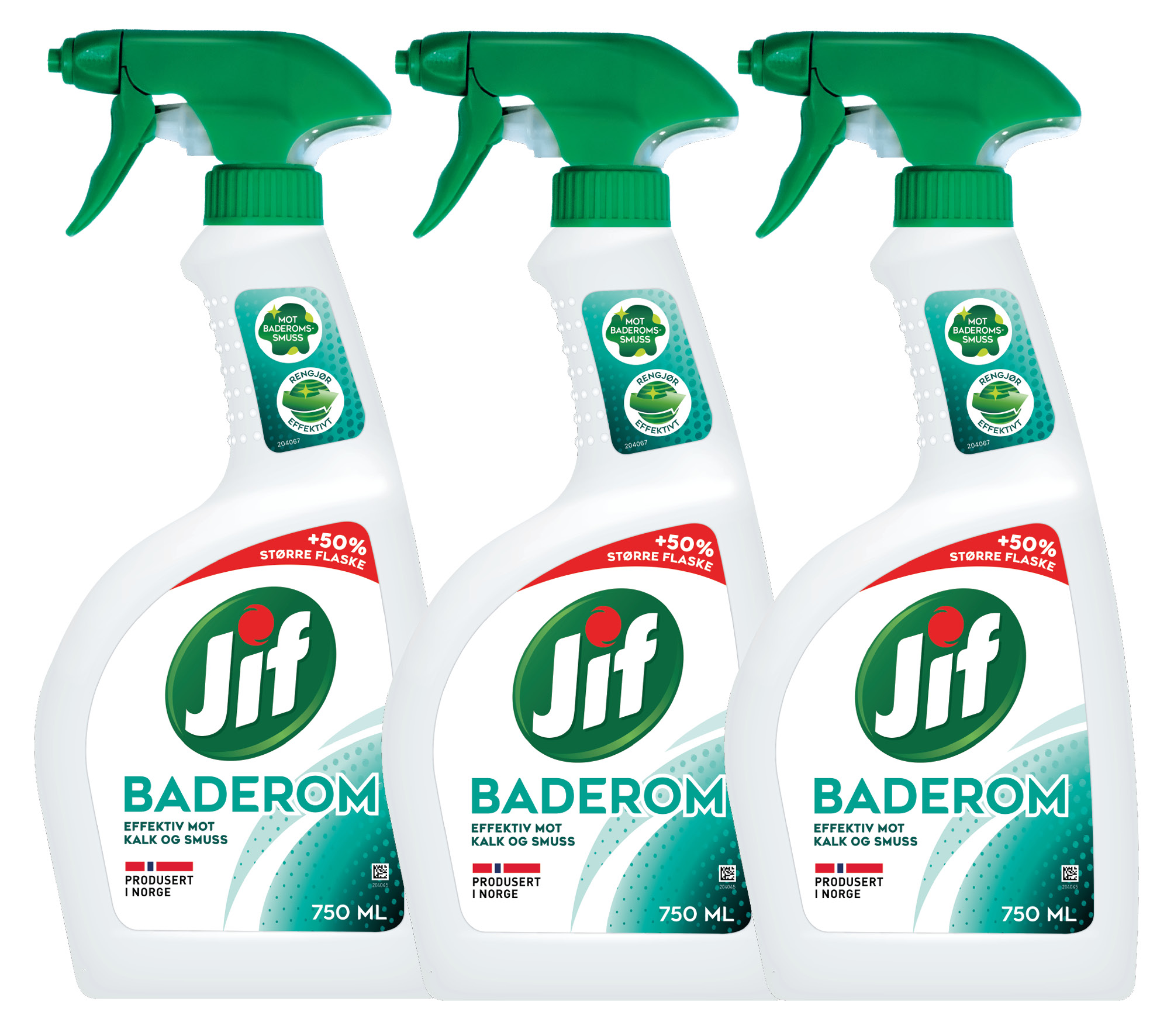Kit med 3 baderomspray 750 ml