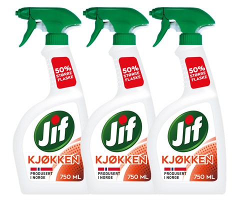 Kit med 3 kjøkkenspray 750 ml