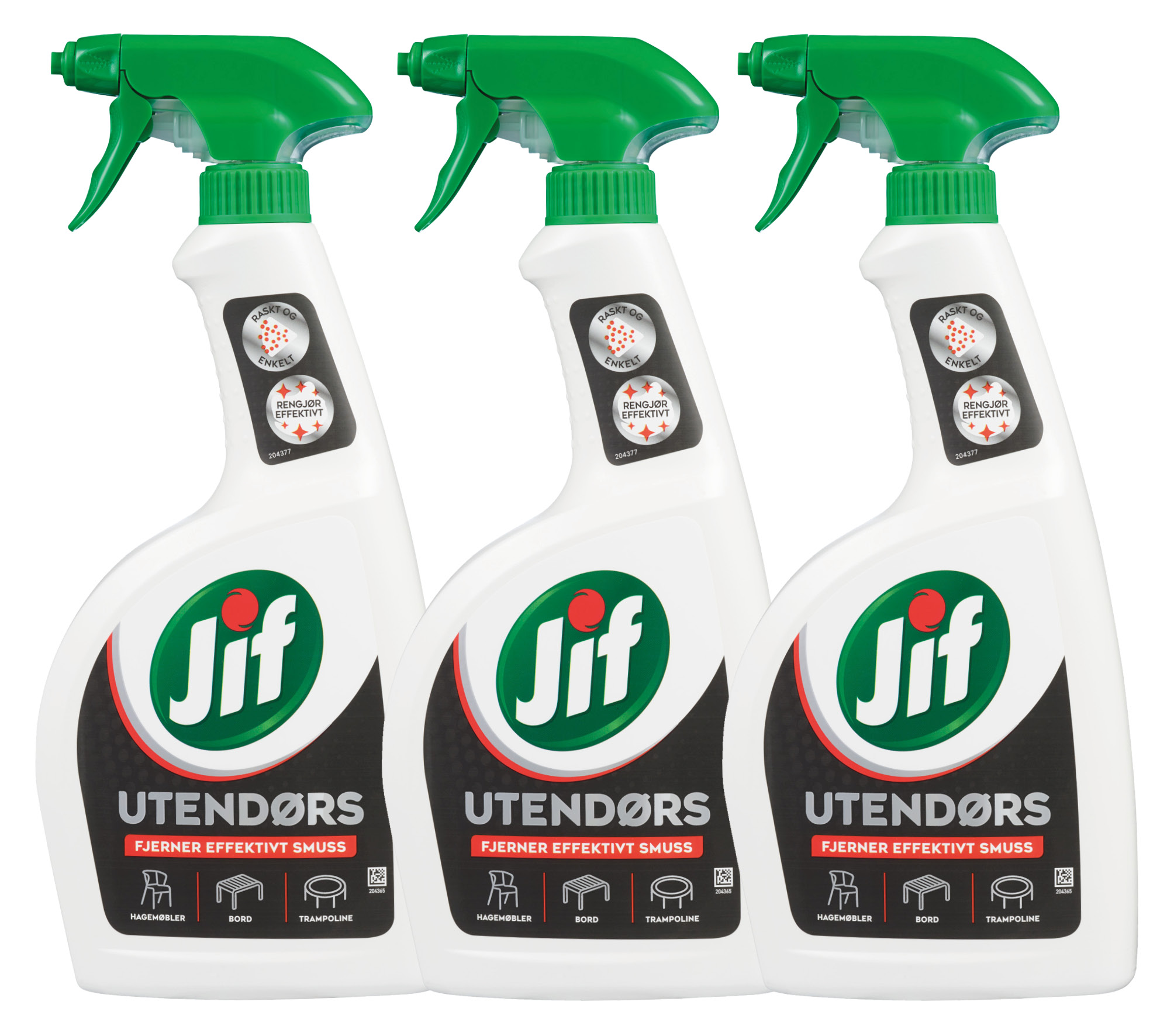 Kit med 3 Utendørsspray 750 ml