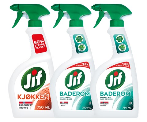 Kit med 1 kjøkkenspray og 2 baderomspray