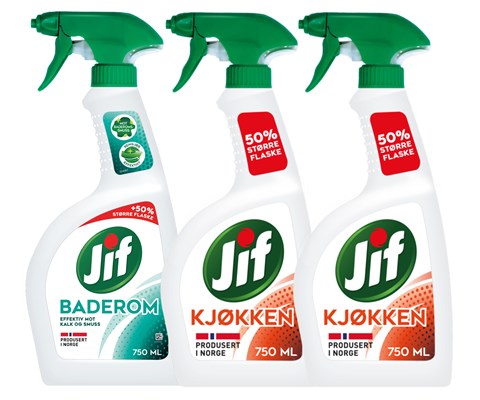 Kit med 1 baderomspray og 2 kjøkkenspray