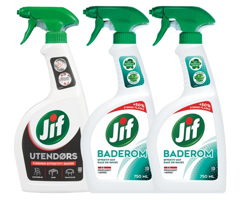 Kit med 1 utendørspray og 2 baderomspray