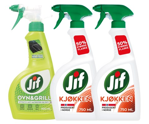 Kit med 1 ovn og grillspray og 2 kjøkkenspray