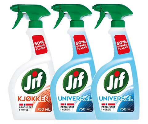Kit med 1 kjøkkenspray og 2 universalspray