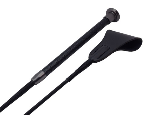 Sprangpisk Leather Grip svart 65 cm