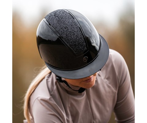 Ridehjelm med Mips svart glitter