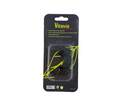 Glassklips til drivhus svart