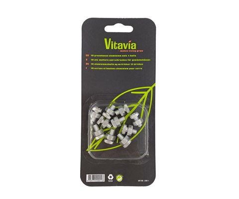 Bolt og mutter til drivhus 10 pk