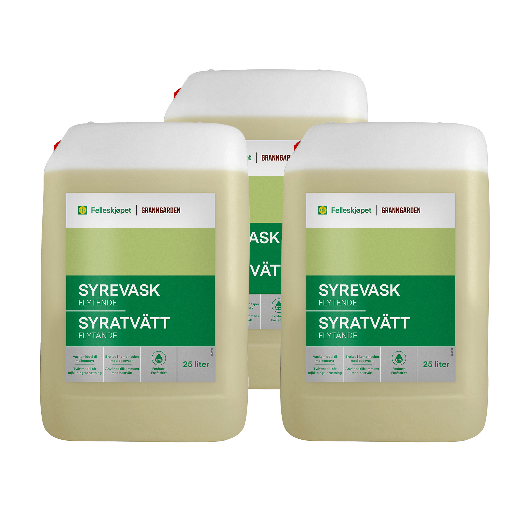 Syrevask flytende 25 L 3 stk