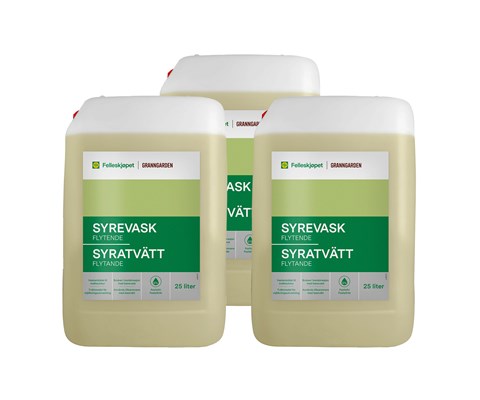 Syrevask flytende 25 L 3 stk