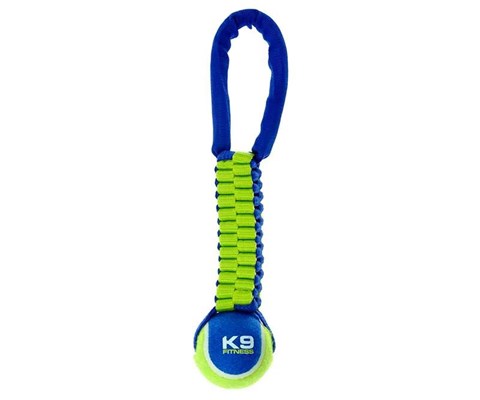 Hundeleke flettet tau med tennisball