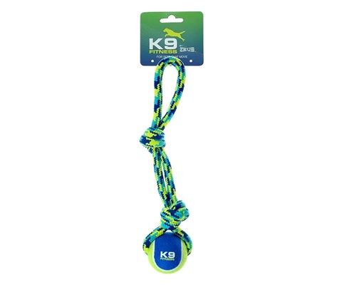 Hundeleke tau med ball