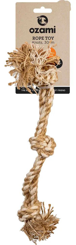 Hundeleke tau med 3 knuter