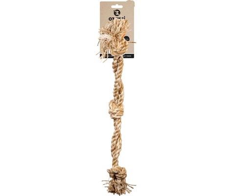 Hundeleke flettet tau med 3 knuter