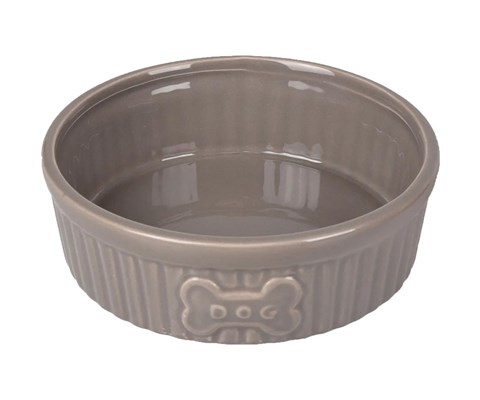 Matskål keramikk grå