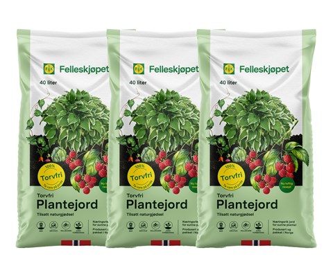 Torvfri Plantejord 40 L 3 stk