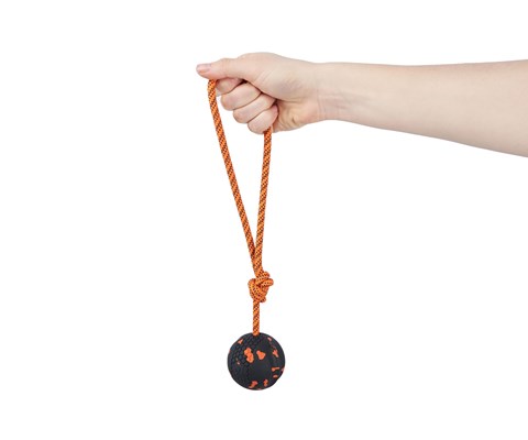 Hundeleke ball på tau D60 mm