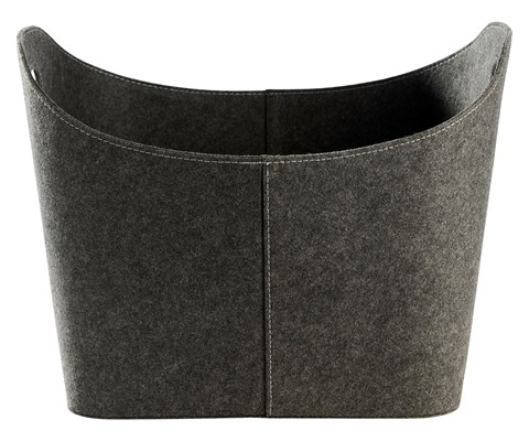 Vedkurv filt grå