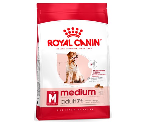 Hundefôr Medium Adult 7+ 15 kg