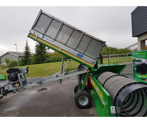 Tilhenger for granulatoppsamling