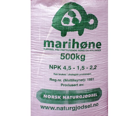 Marihøne NPK 4-1-2, organisk gjødsel