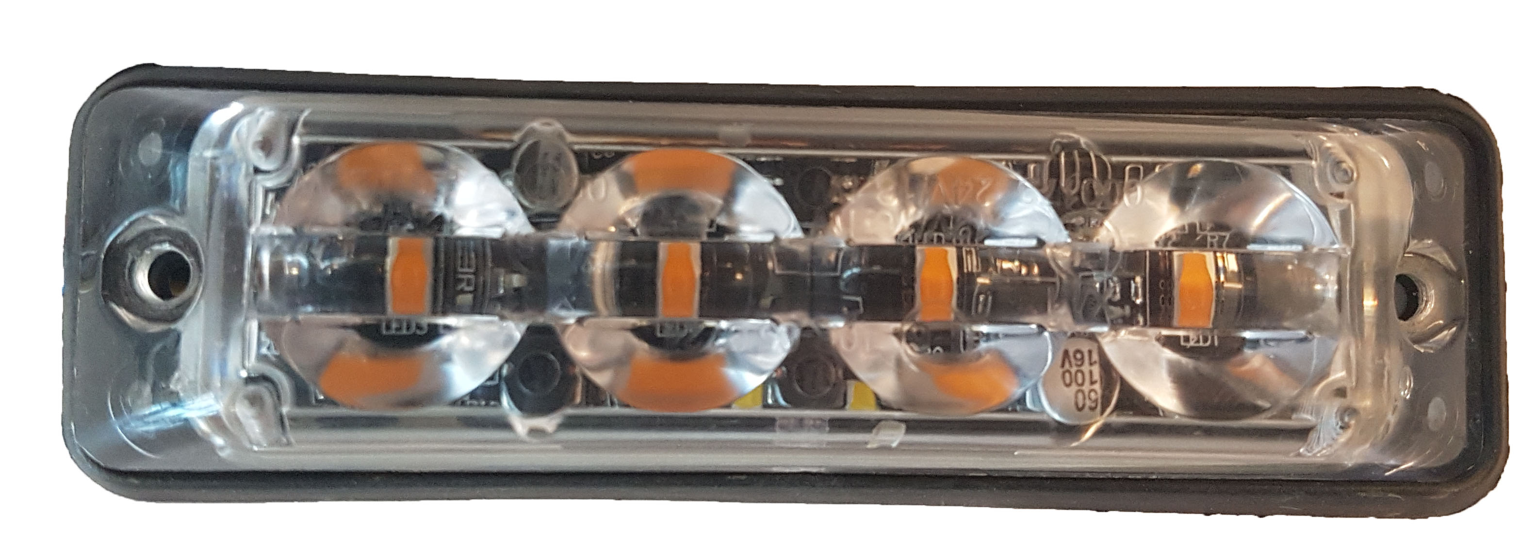 Strobelys LED oransje lys 4x3W