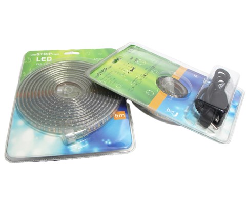 Lyslenke rull varm hvit farge med støpsel 5 m