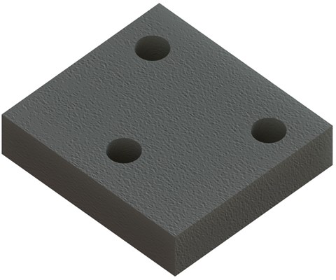 Gummiplate for tinde 45 mm