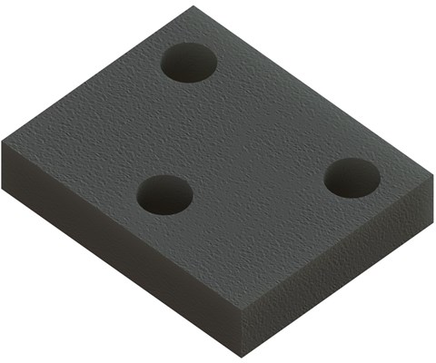 Gummiplate for tinde 50 mm