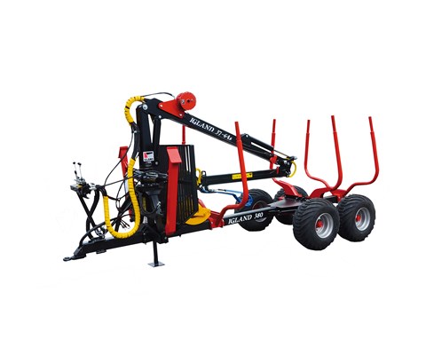 Tømmerhenger 380 med kran