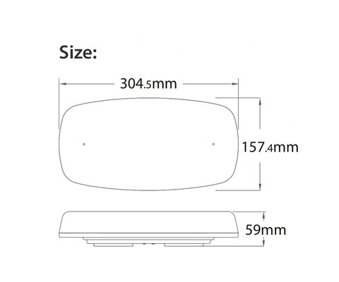 Varselbjelke mini med magnetfeste