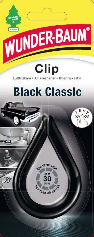 Luftfrisker clip black classic