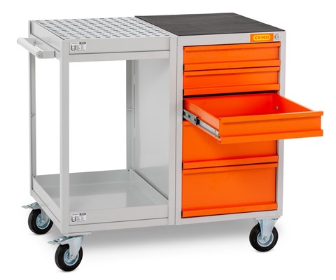 Verkstedtralle med skuffer