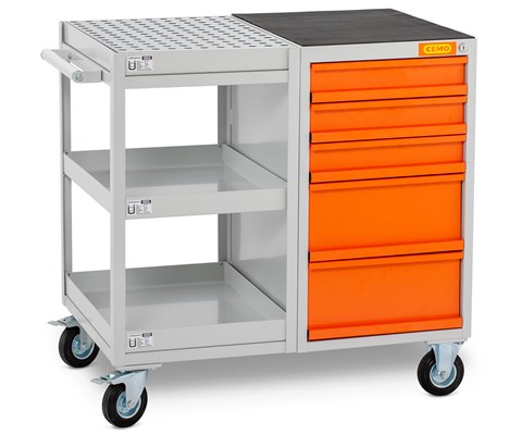 Verkstedtralle med skuffer