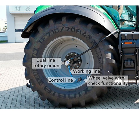 Lufttrykksregulering John Deere 6.175R/195R/215R