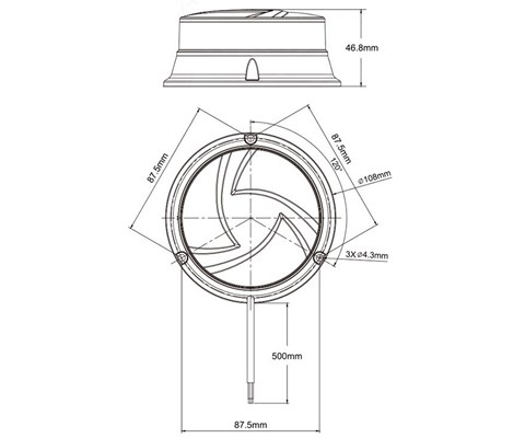Roterende varsellys slim