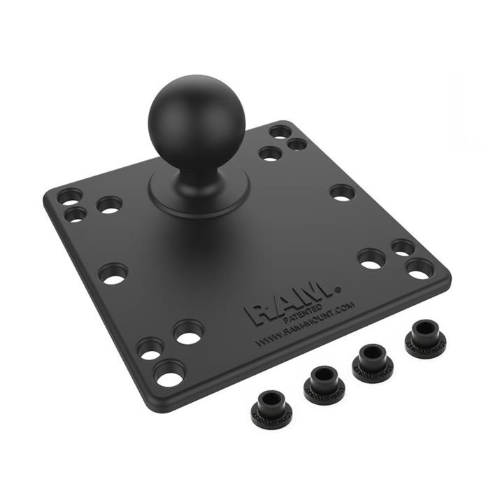 VESA-plate 100x100 mm med kule (C-kule)