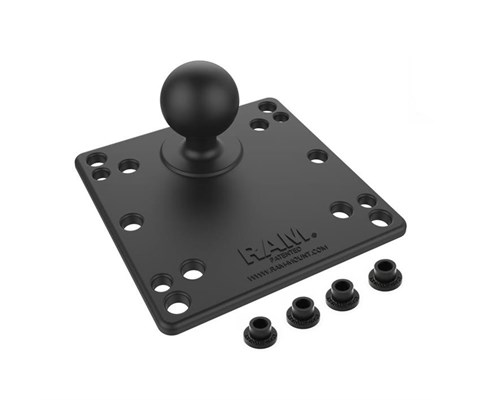 VESA-plate 100x100 mm med kule (C-kule)