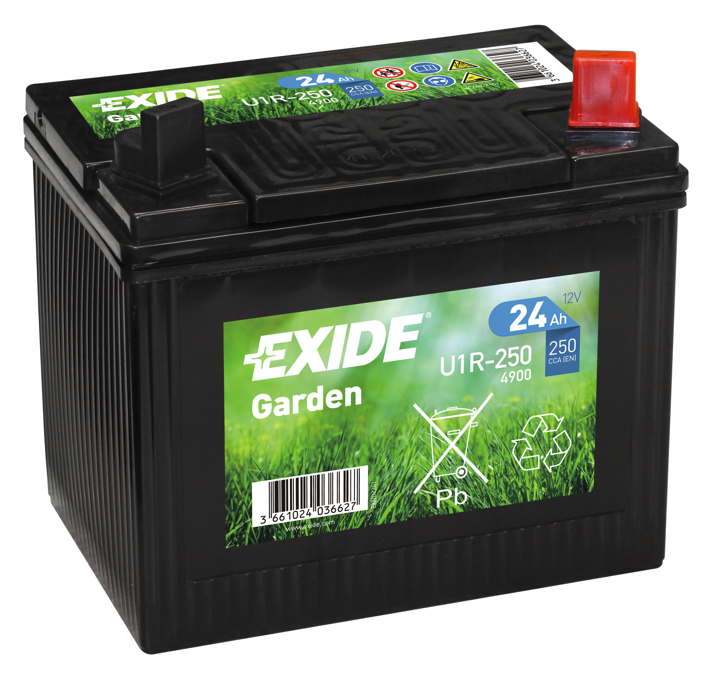 Garden høyre 12V 24Ah batteri