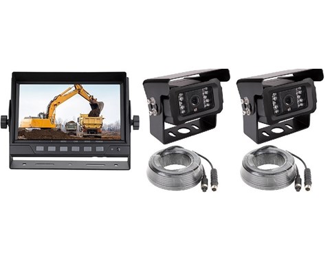 Digital splittskjerm 7" med 2 stk HD kamera og kabel