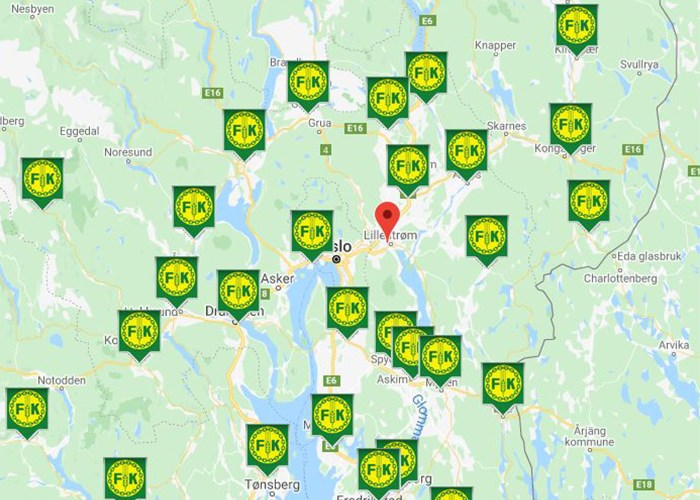 Finn butikk/ avdeling